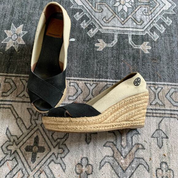 Tory Burch Wedges Filipia Espadrille Size 38 - Picture 1 of 4